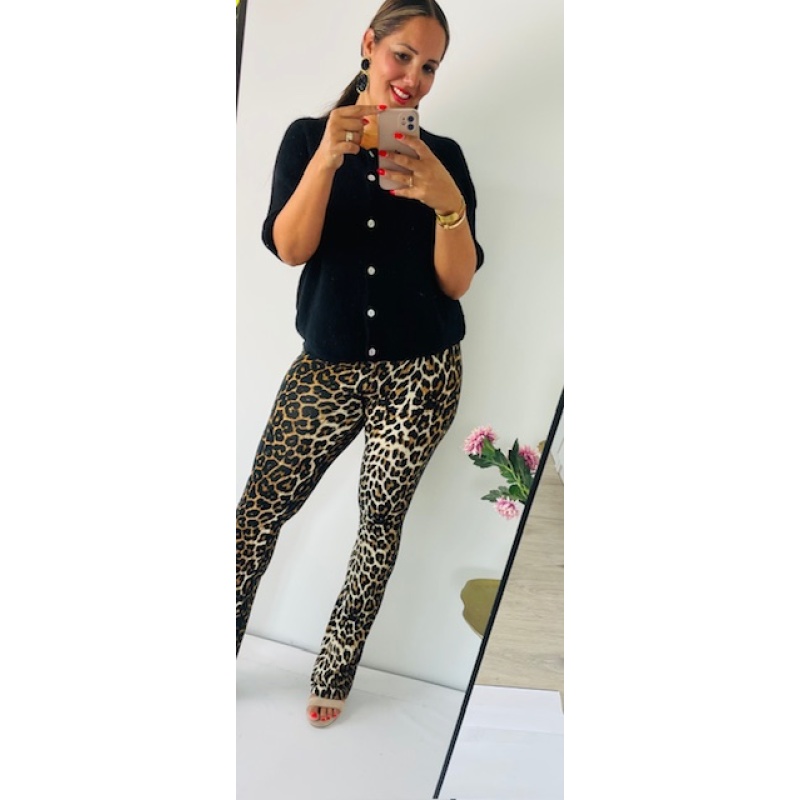 broek soft flare panterprint Elin - Afbeelding 2