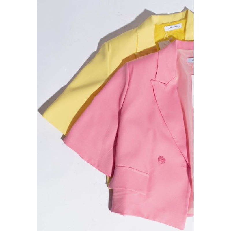 Gele korte blazer - Afbeelding 3