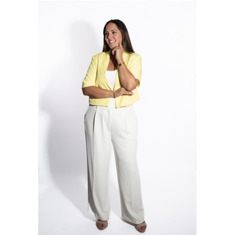 Gele korte blazer - Afbeelding 2