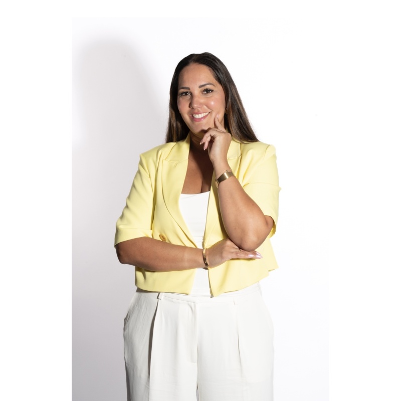 Gele korte blazer