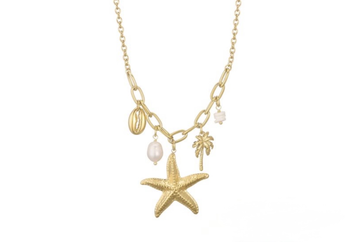 Ketting bedels zeester
